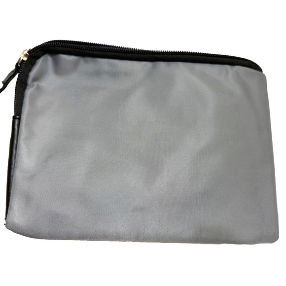 TUMI for Delta Small Gray Zip Pouch Travel Case Toiletry Storage Bag - Picture 4 of 10